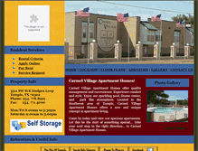 Tablet Screenshot of carmelvillageapts.com